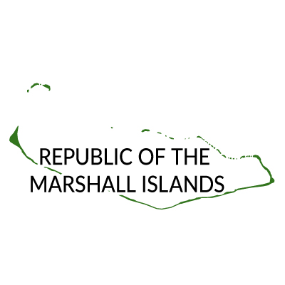 マーシャル諸島共和国無料フリーイラスト｜英語(緑)